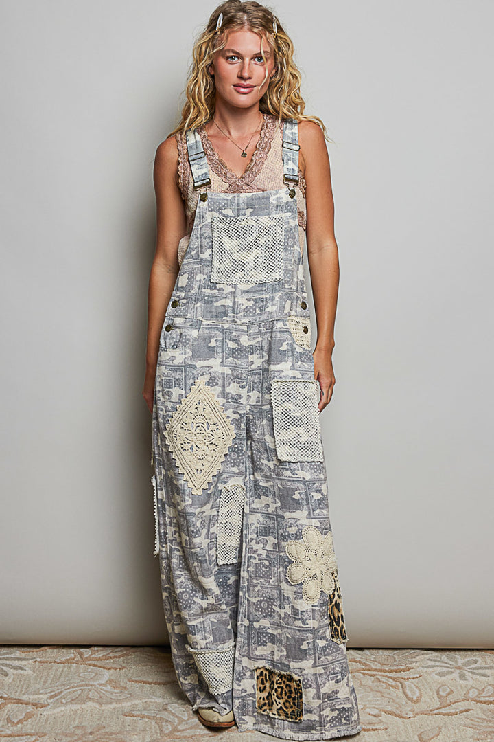 Camo Patchwork Overalls by POL
