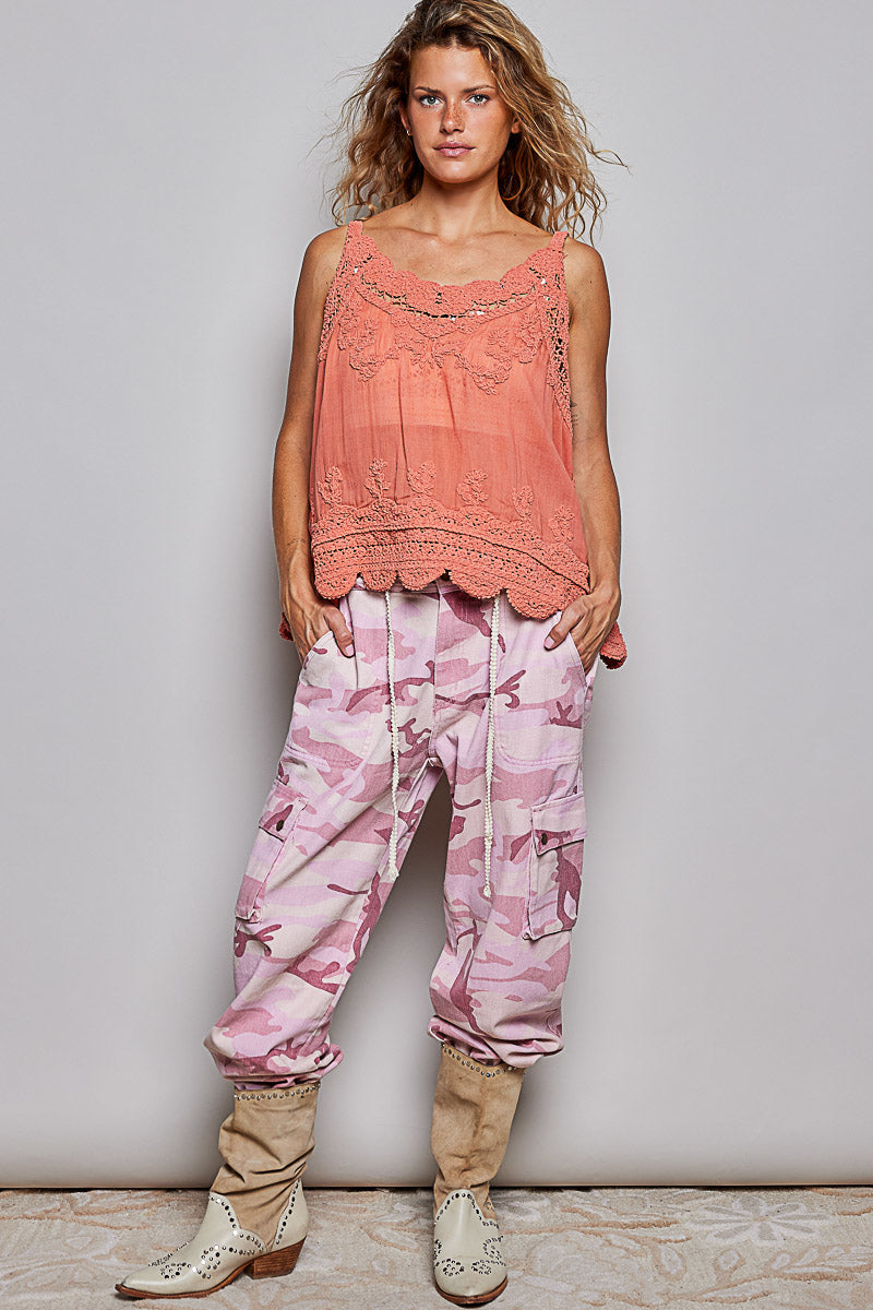 Carrot Crochet Tank | Women's Crochet Knit Tank Top by POL