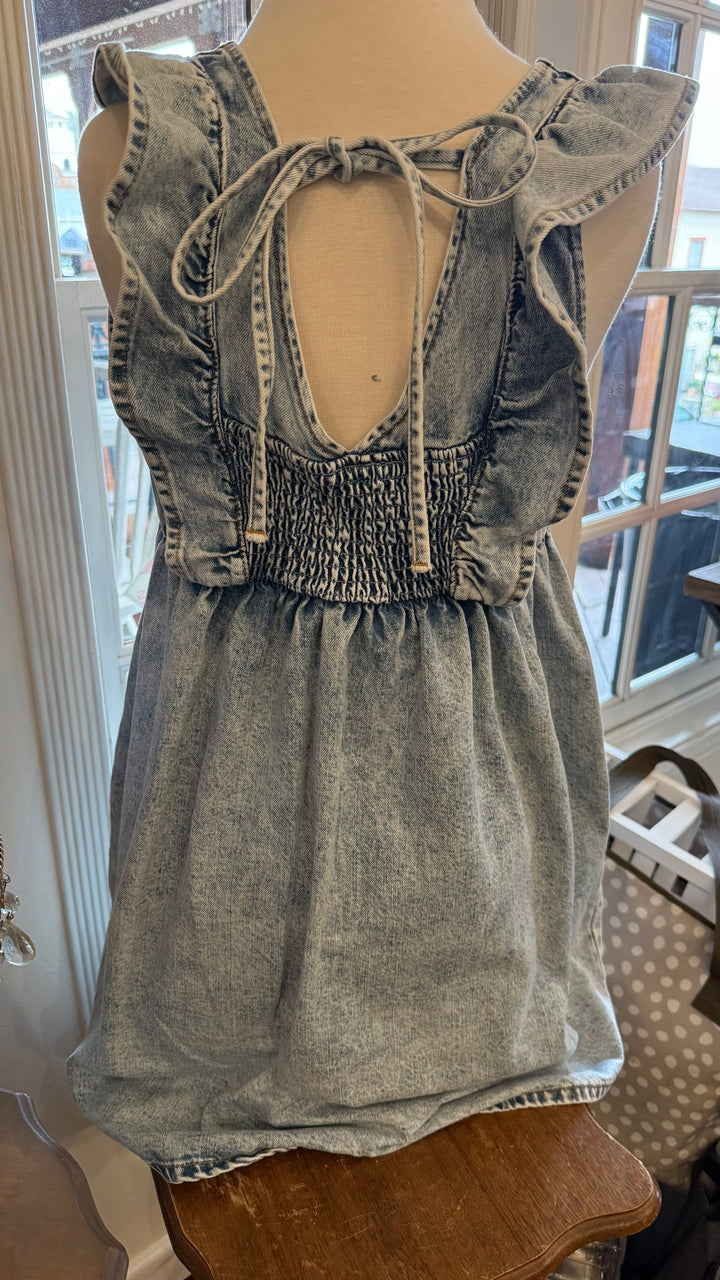 Denim Ruffled Dress