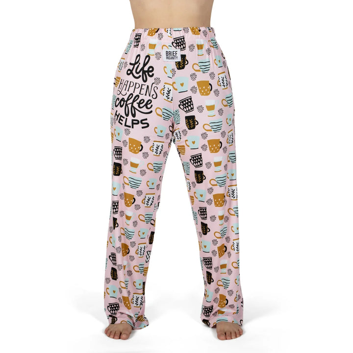 Life Happens Coffee Helps Lounge Pants | Women's Coffee Pajama Pants
