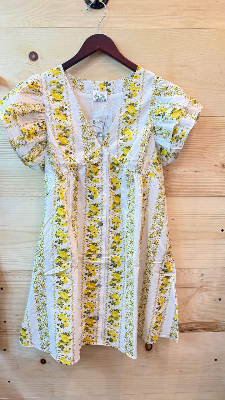 Yellow Roses Dress