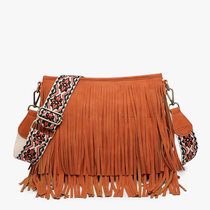 Sadie Suede Fringe Crossbody