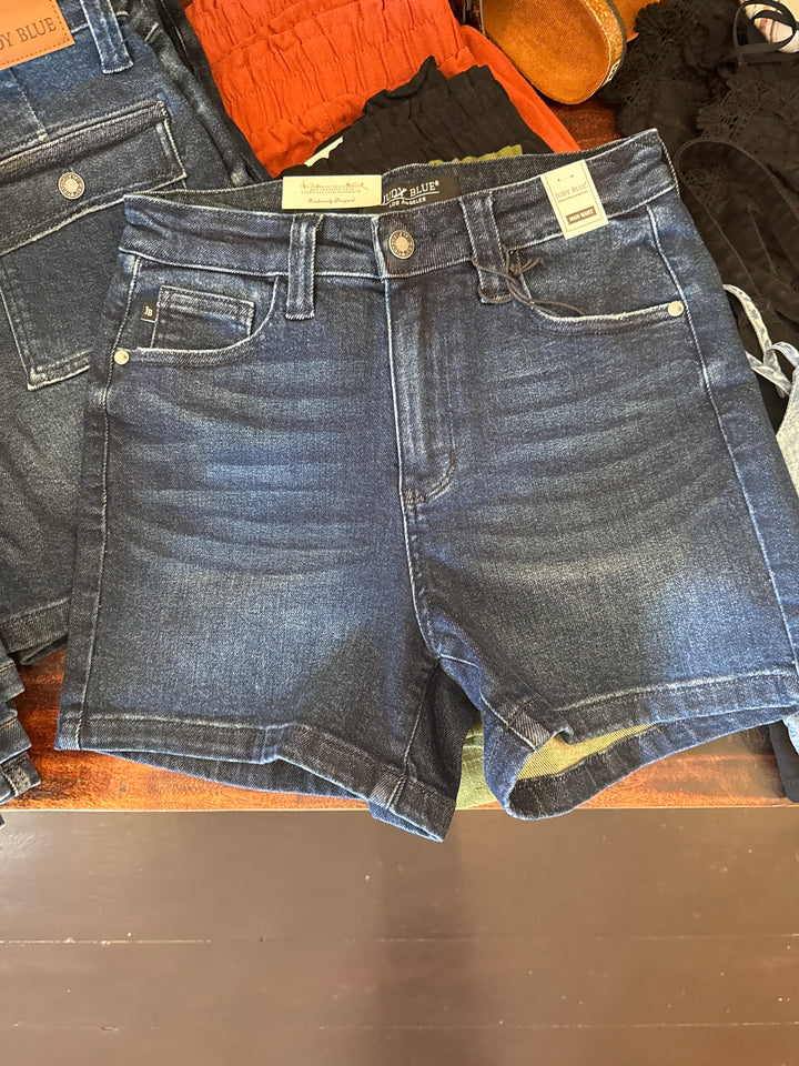 Judy Blue Dark Buttoned Shorts