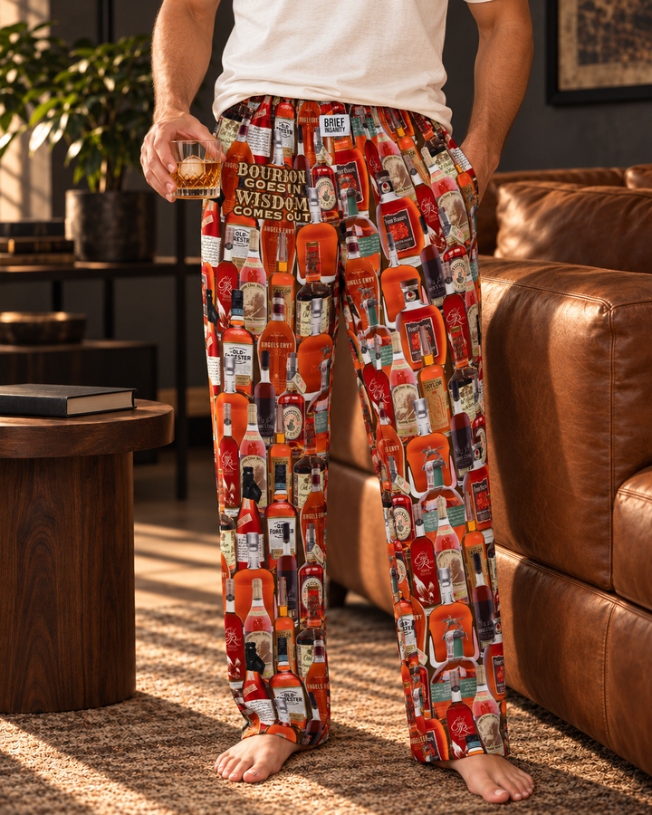 Bourbon Wisdom Men's Lounge Pants | Funny Bourbon Pajama Pants