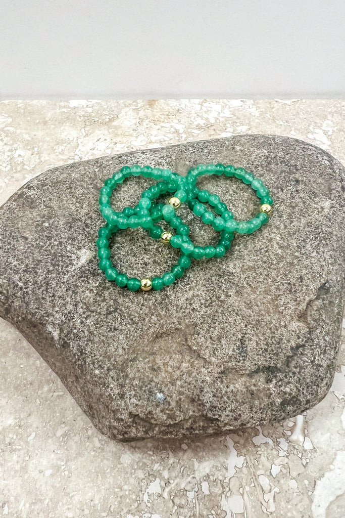 Stretchy Beaded Stack Rings