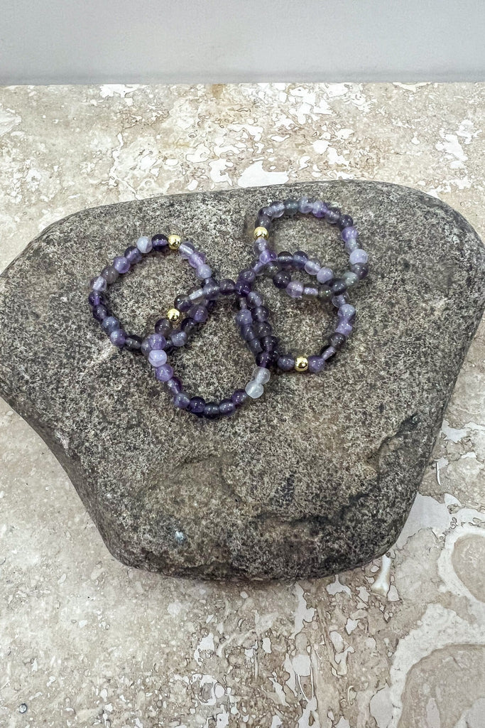 Stretchy Beaded Stack Rings