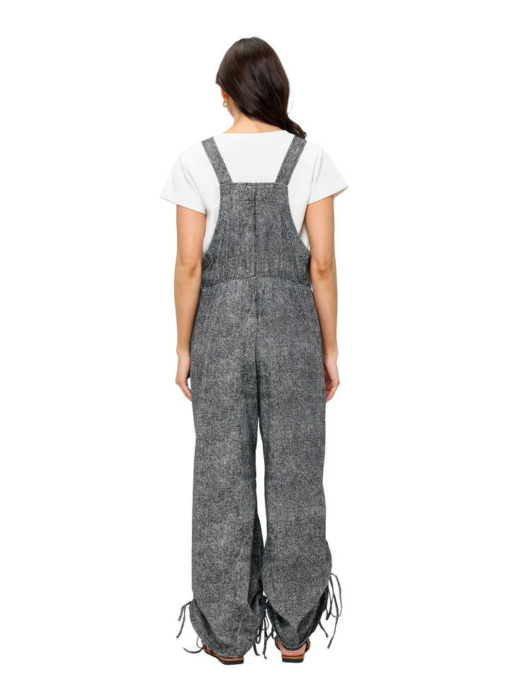 Charcoal Patchwork Overalls