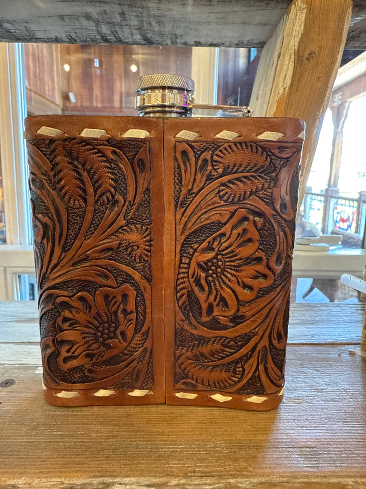 Leather Cross Flask