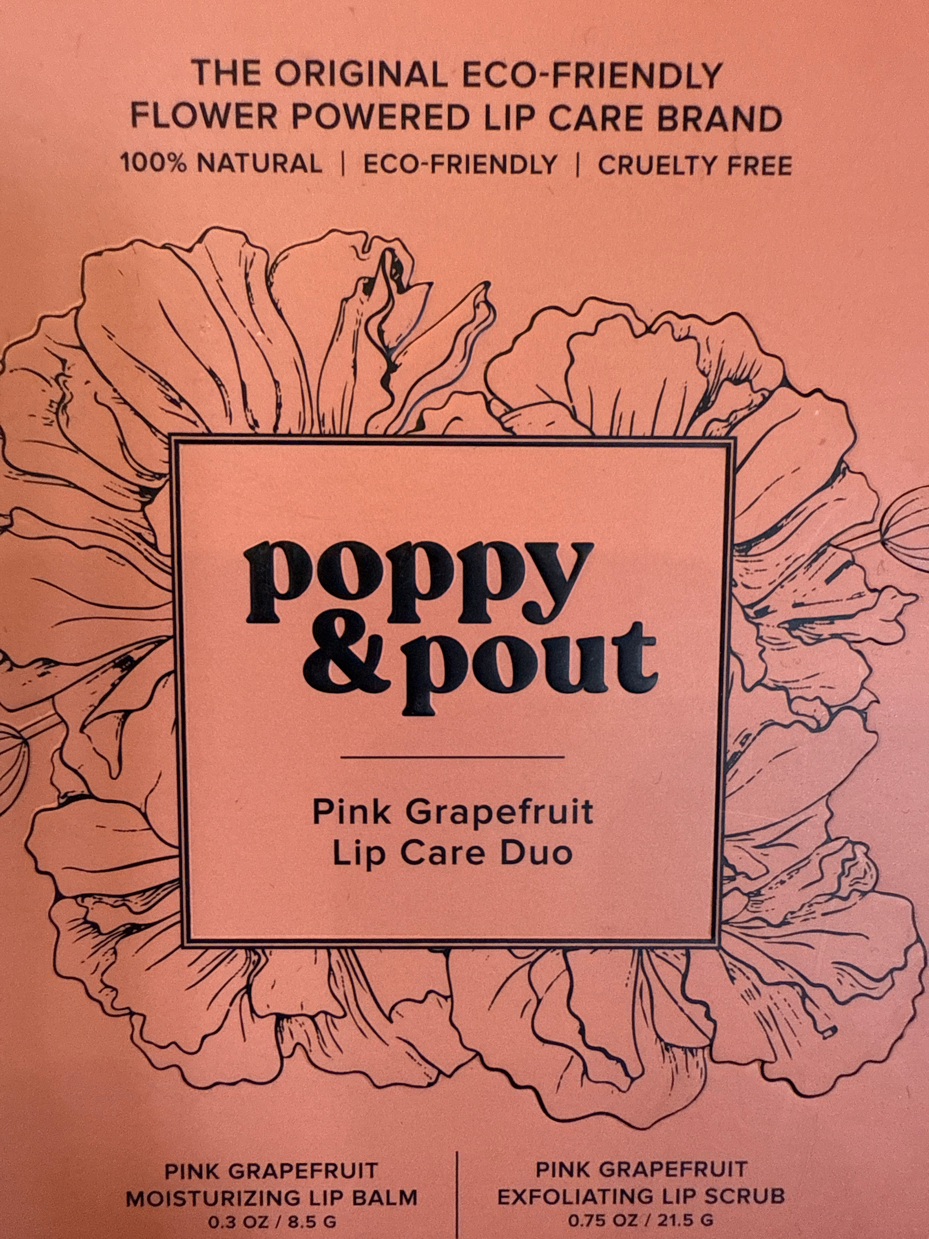 Poppy & Pout Lip Set-Pink Grapefruit
