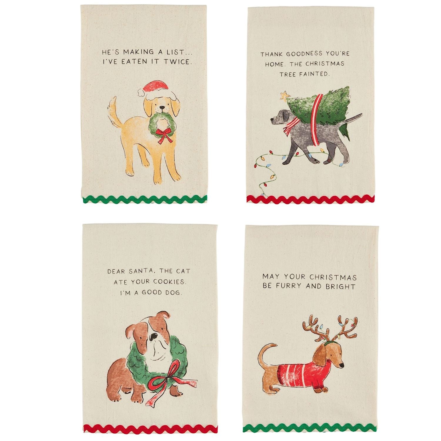 Christmas Dog Towels