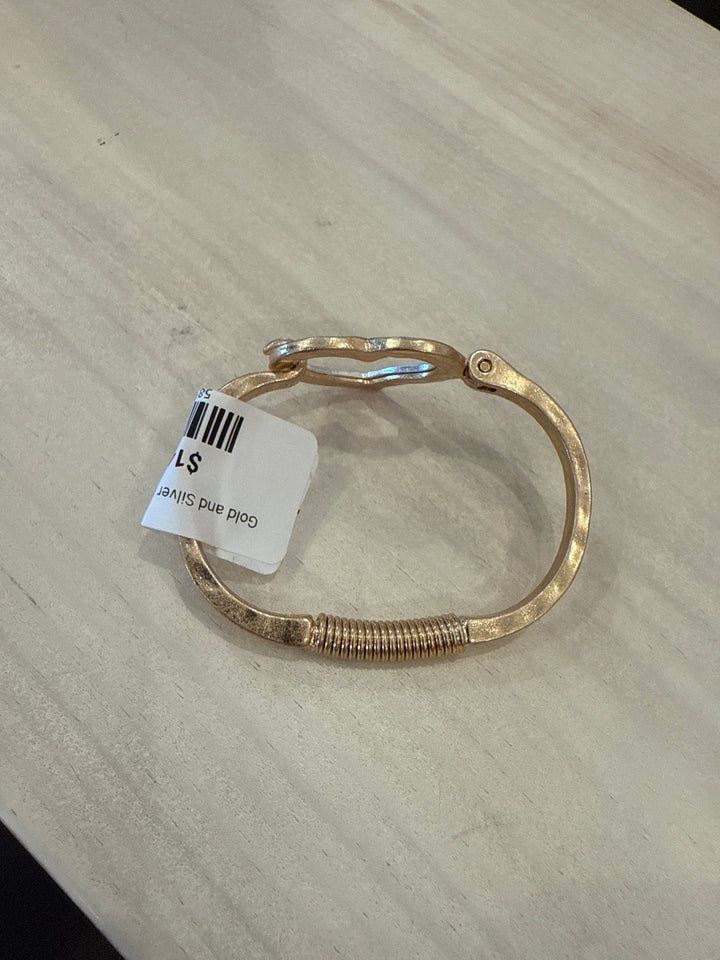 Gold and Silver Heart Bracelet