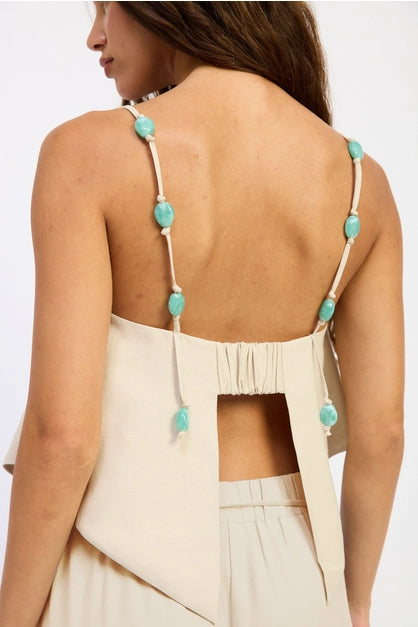 Ocean Breeze Beaded Tank