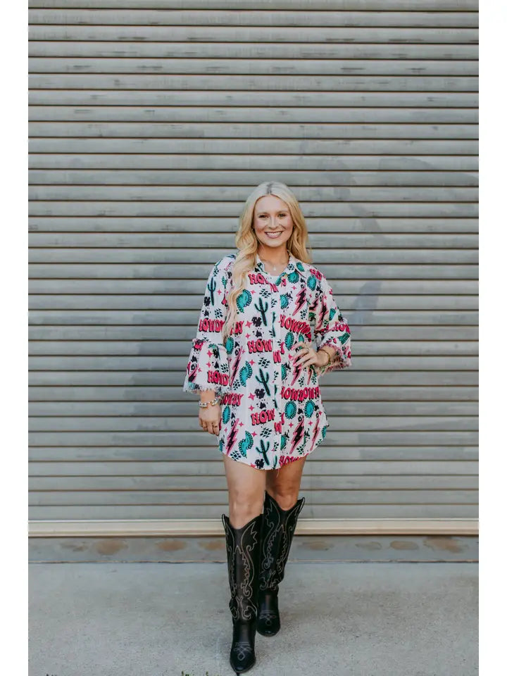 Howdy Button Down Tunic