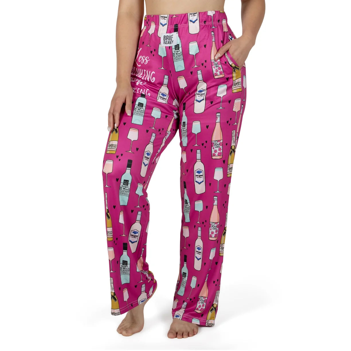 Less Thinking More Drinking Lounge Pants | Women's Funny Pajama Pants
