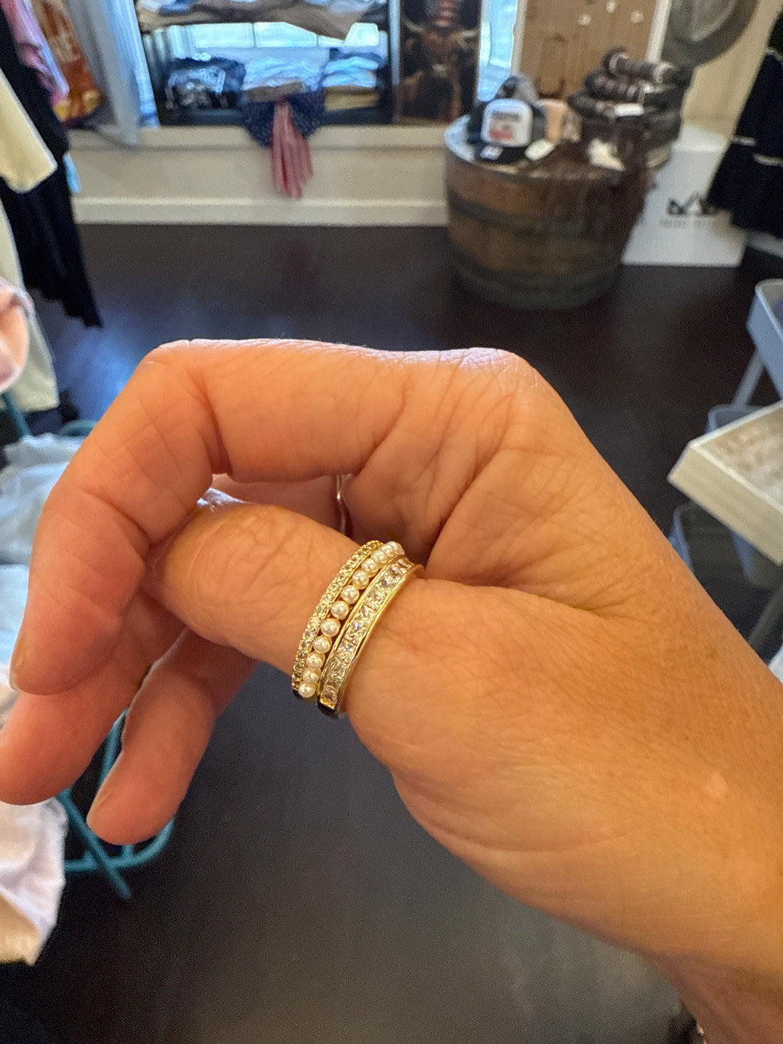 Pearl Stacked Ring