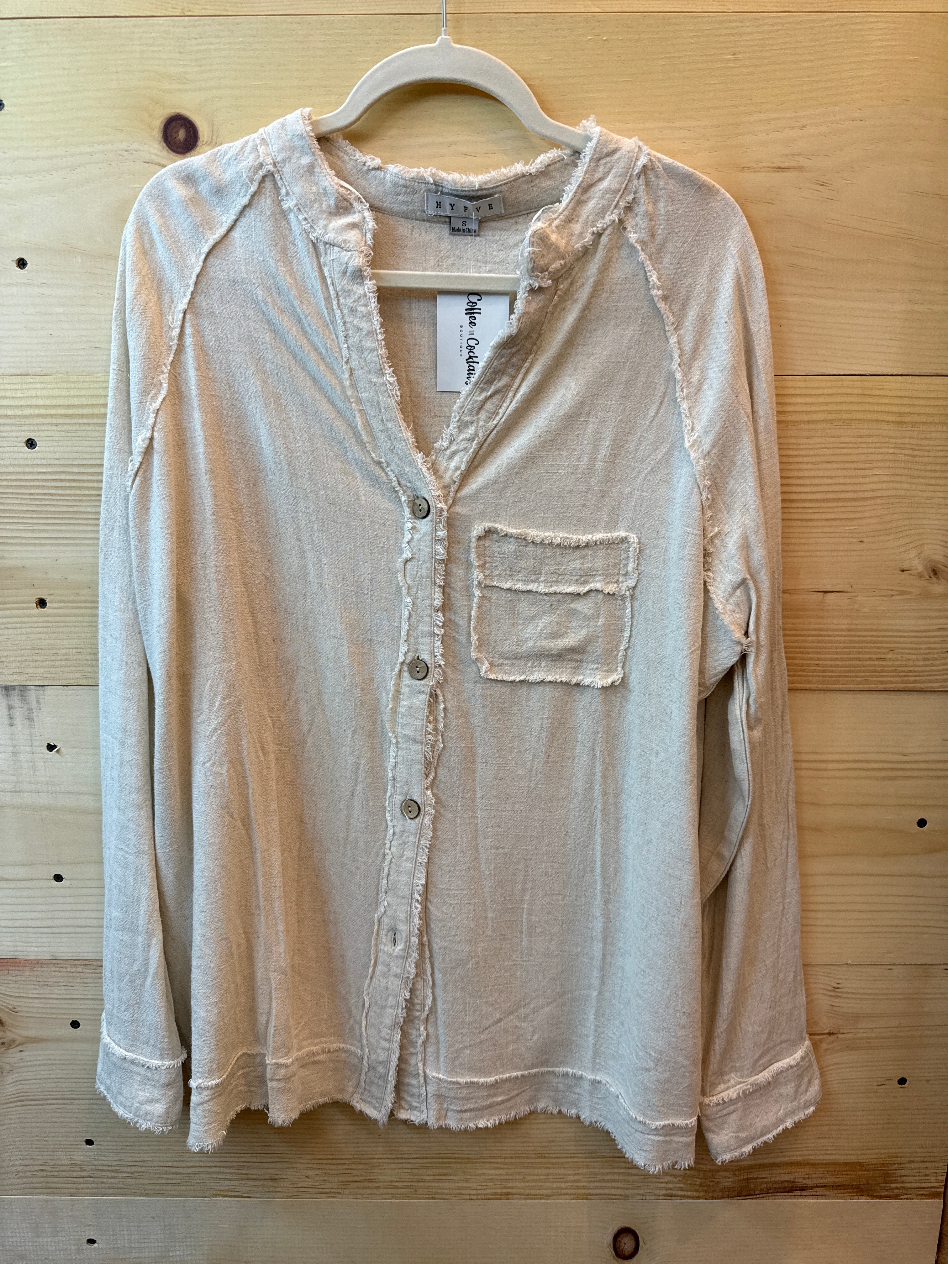 Sand Threaded Long Sleeve