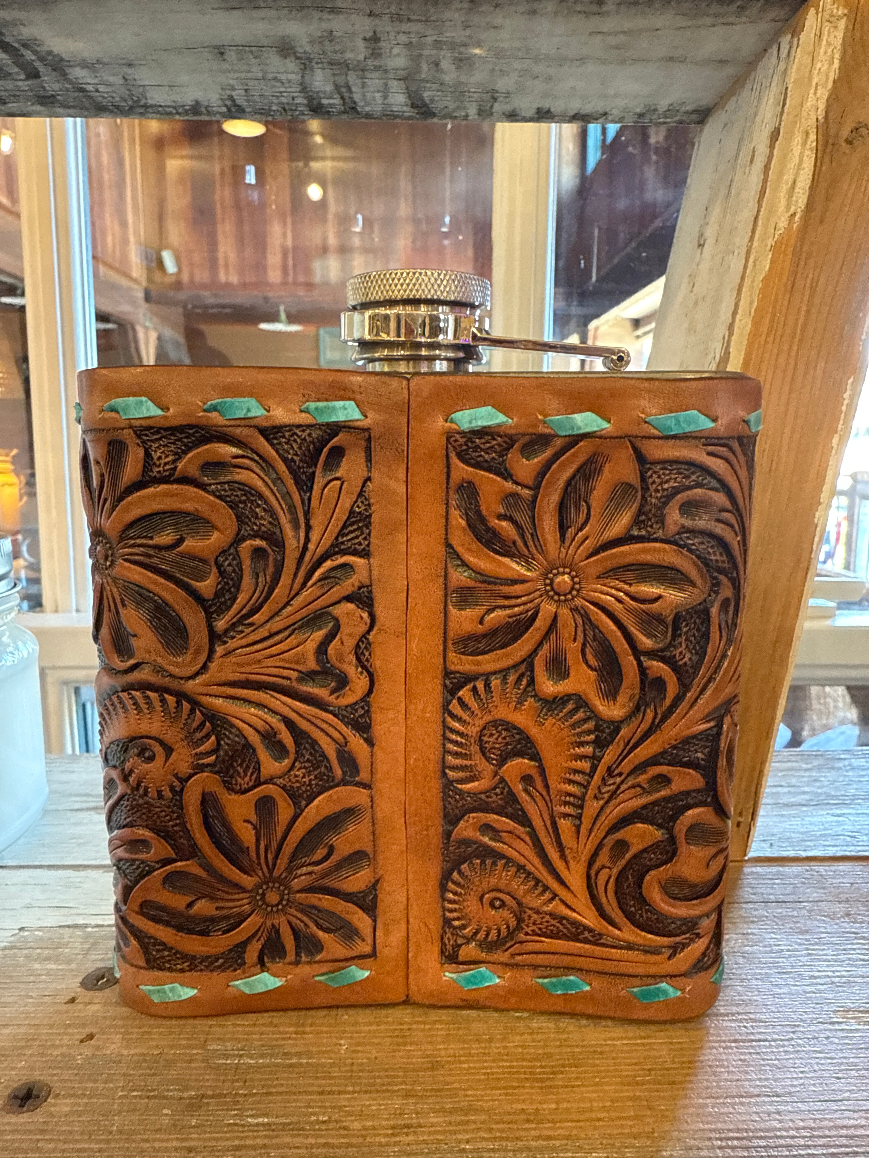 Leather Cowboy Flask