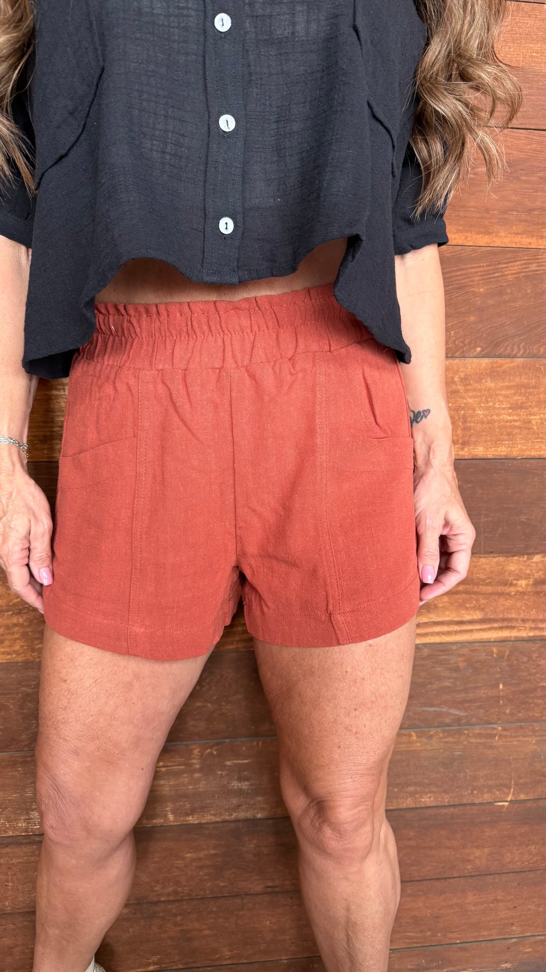 Linen Blend Shorts