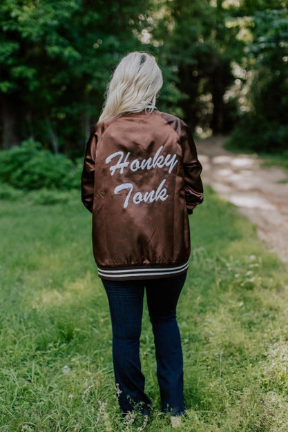 Honky Tonk Satin Bomber Jacket