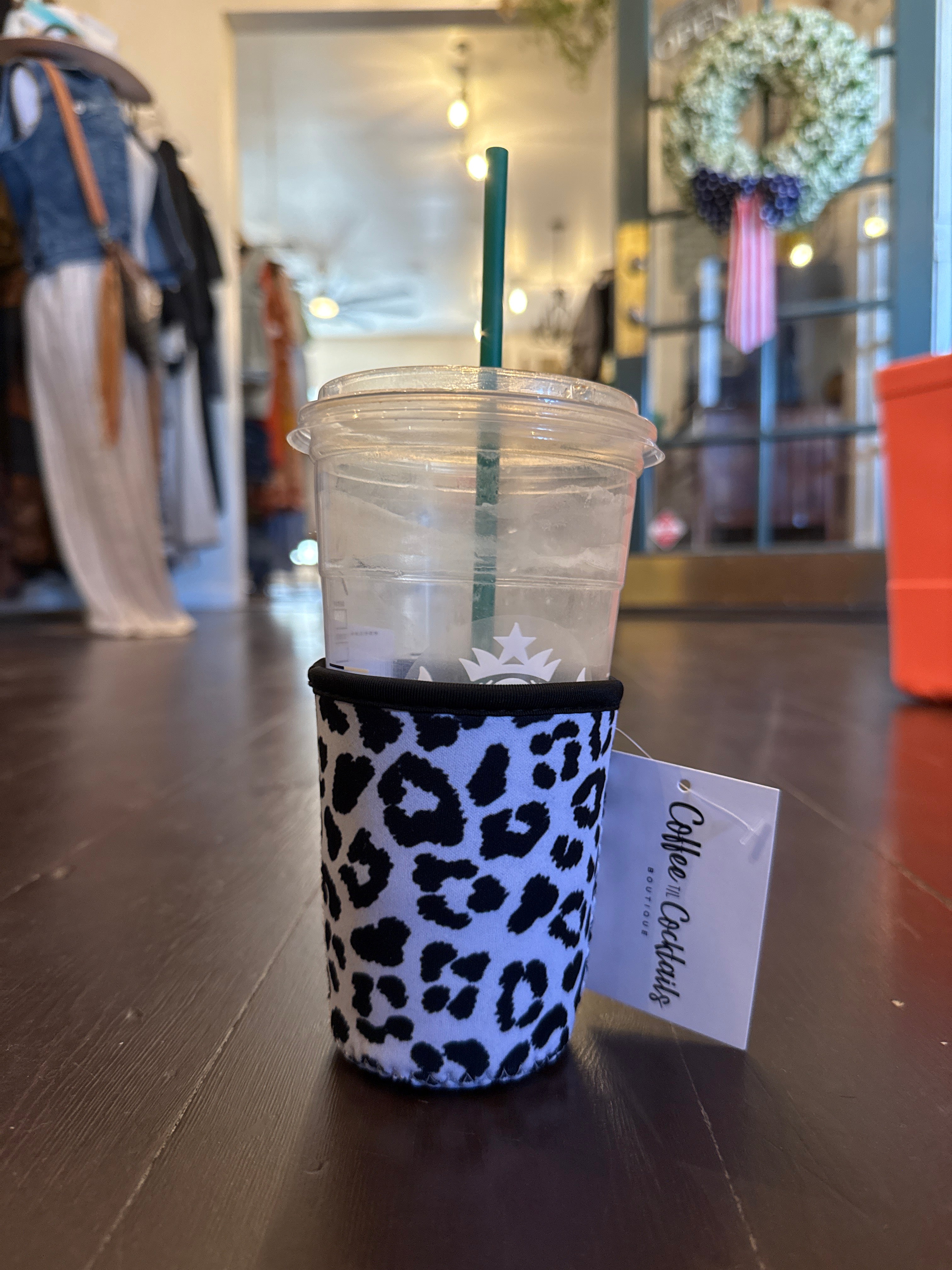 Cheetah Cold Coffee Sleeve