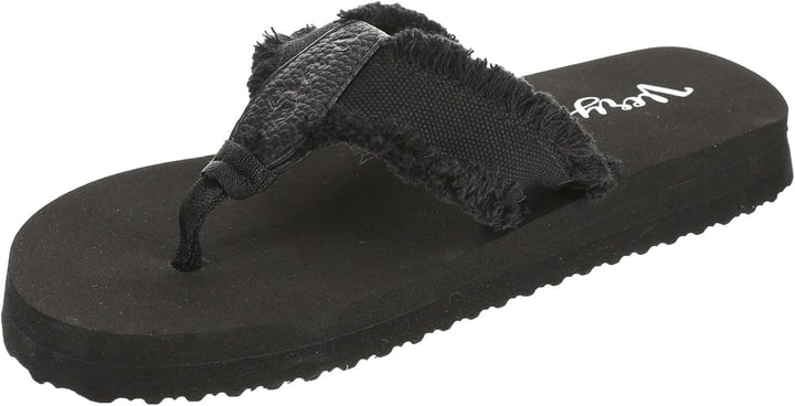 Black Wedge Sandals