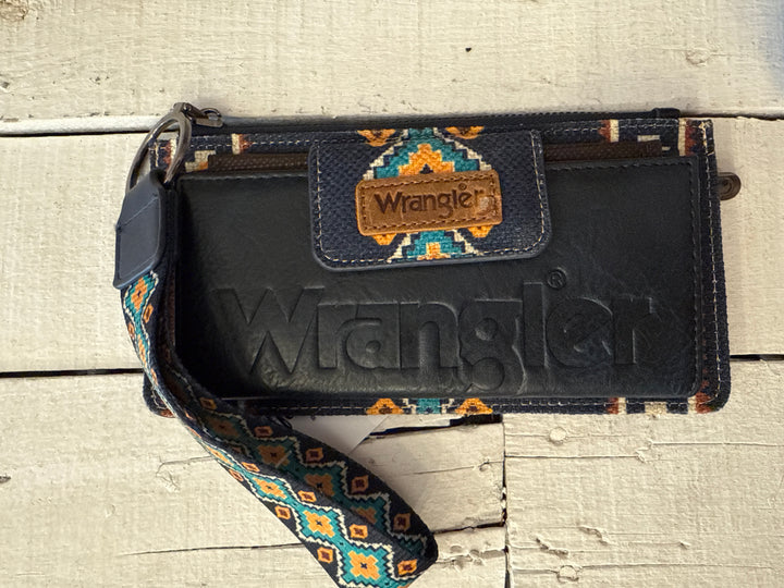 Wrangler Wristlet Navy Aztec