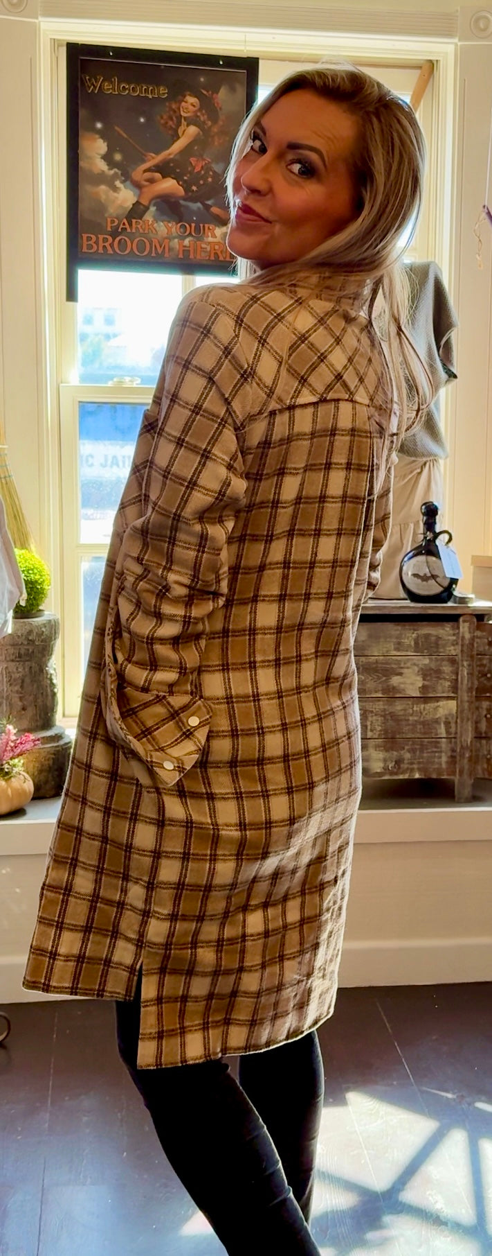 Plaid Jaquard Oversize Jacket