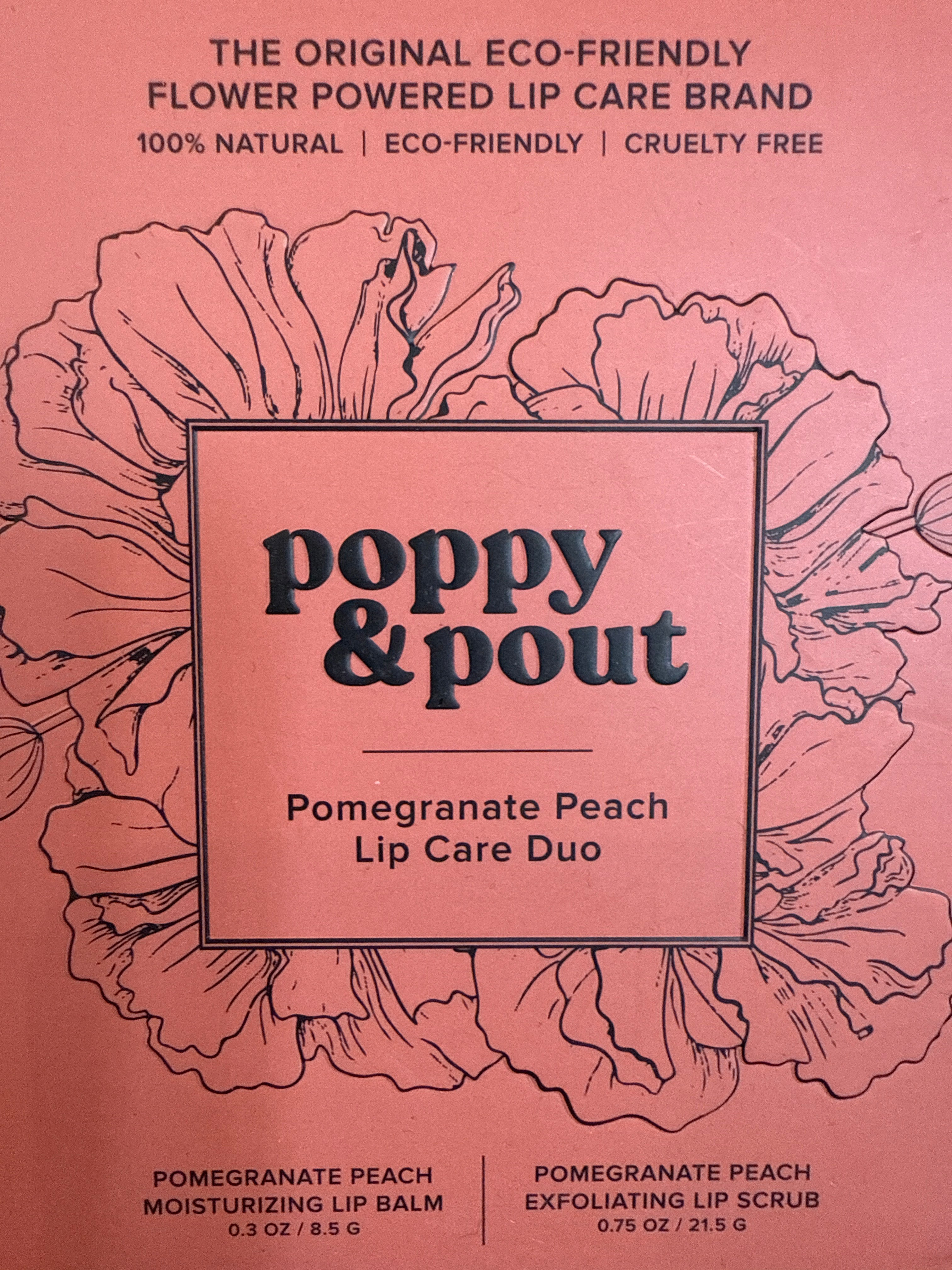 Poppy & Pout Lip Set-Pomegranate Peach