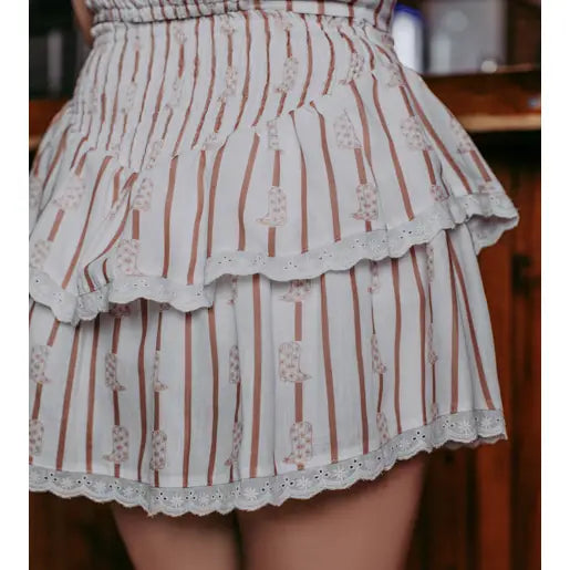 Ruffled Boot Skort