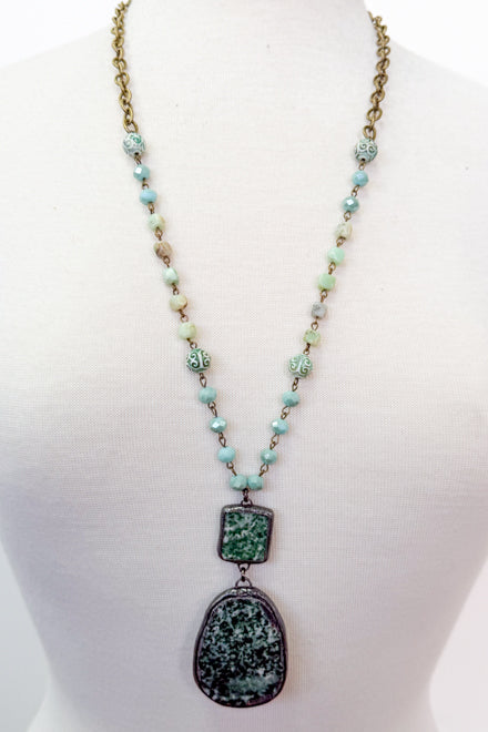African Turquoise Darby Necklace