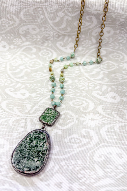 African Turquoise Darby Necklace