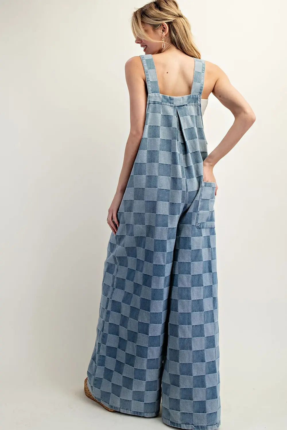 Checker Print Overalls