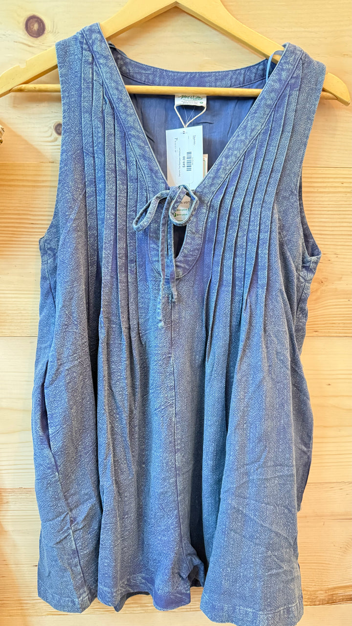 Denim Tie Romper