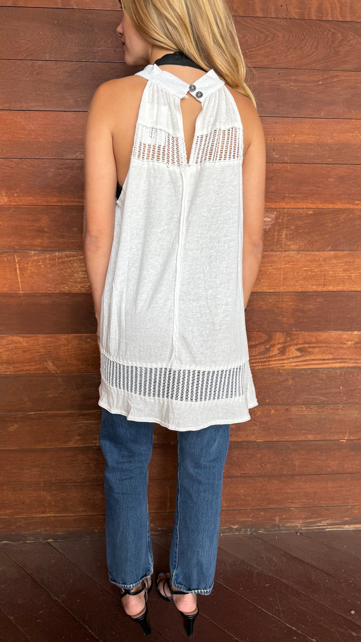 White Halter Dress