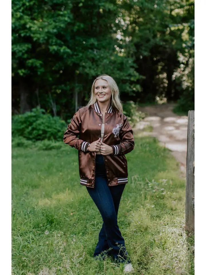 Honky Tonk Satin Bomber Jacket