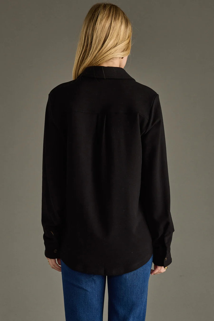 Black Super Soft Button Up