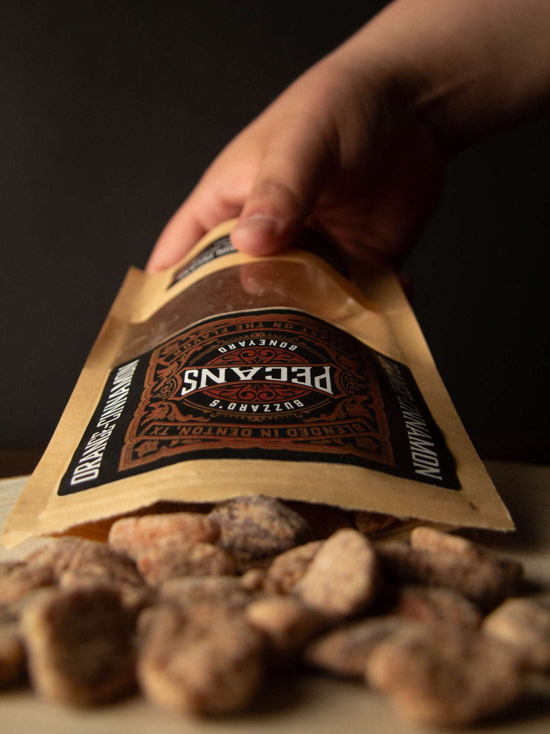 Buzzards Boneyard Orange Cinnamon Pecans - 11 oz