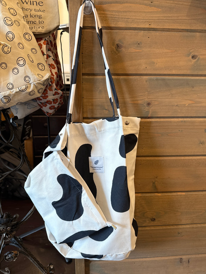 Totes With Insert-Cow Print