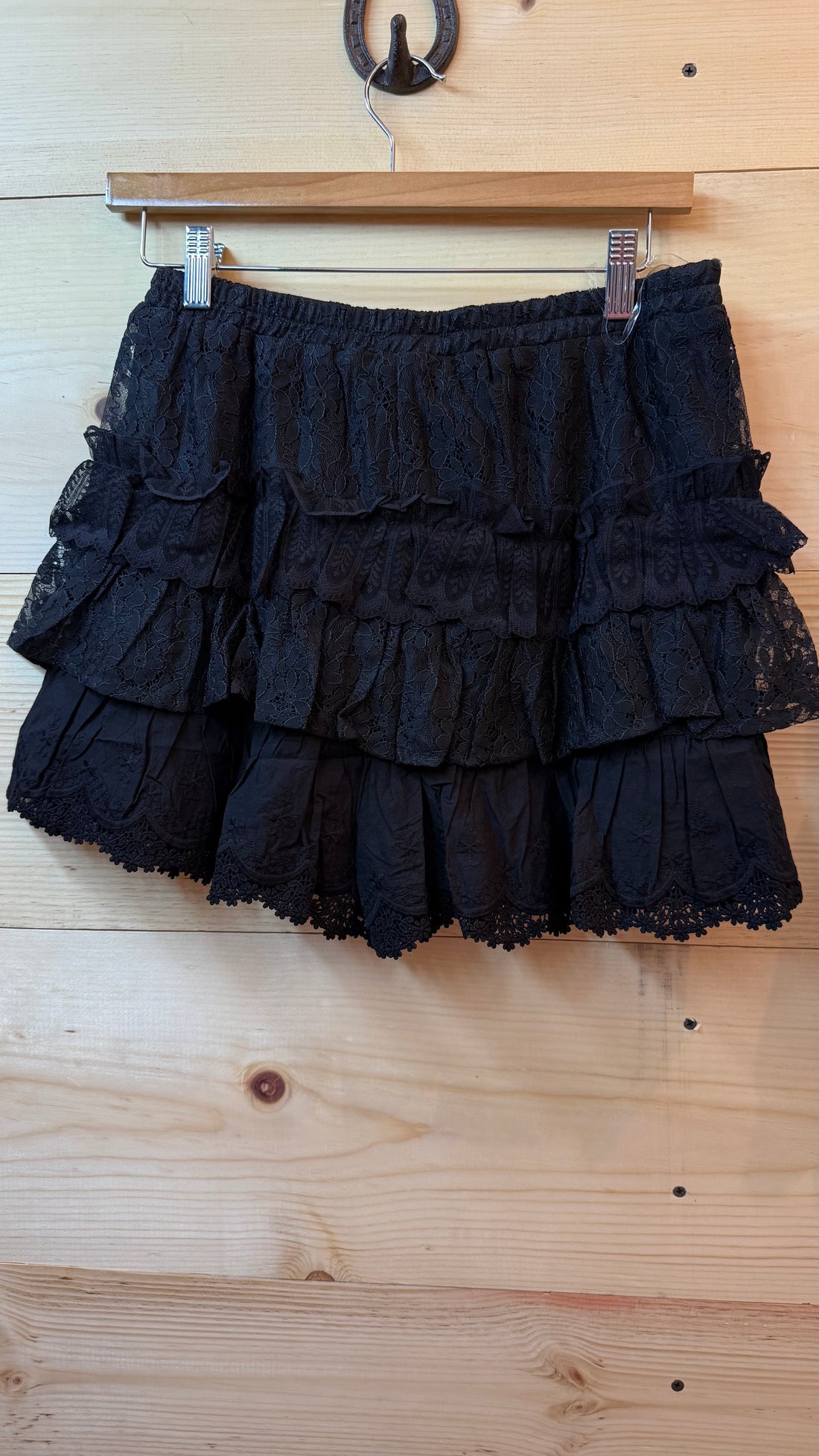 Black Ruffled Shorts