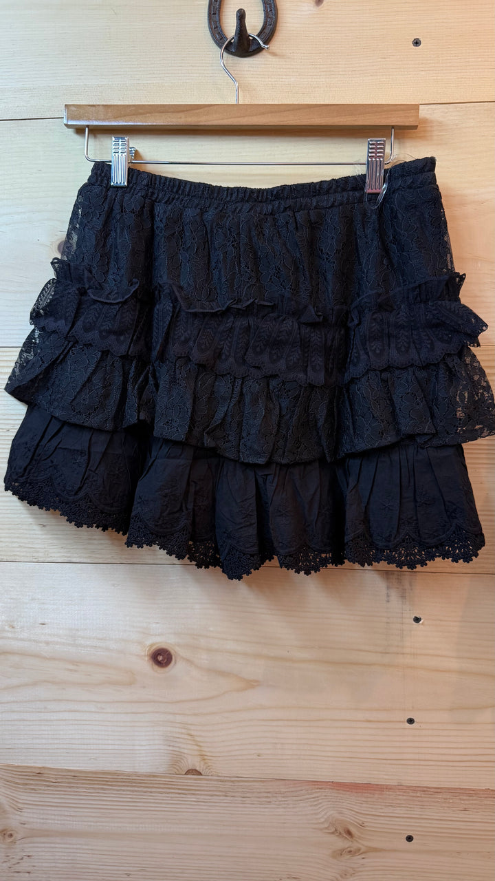 Black Ruffled Shorts