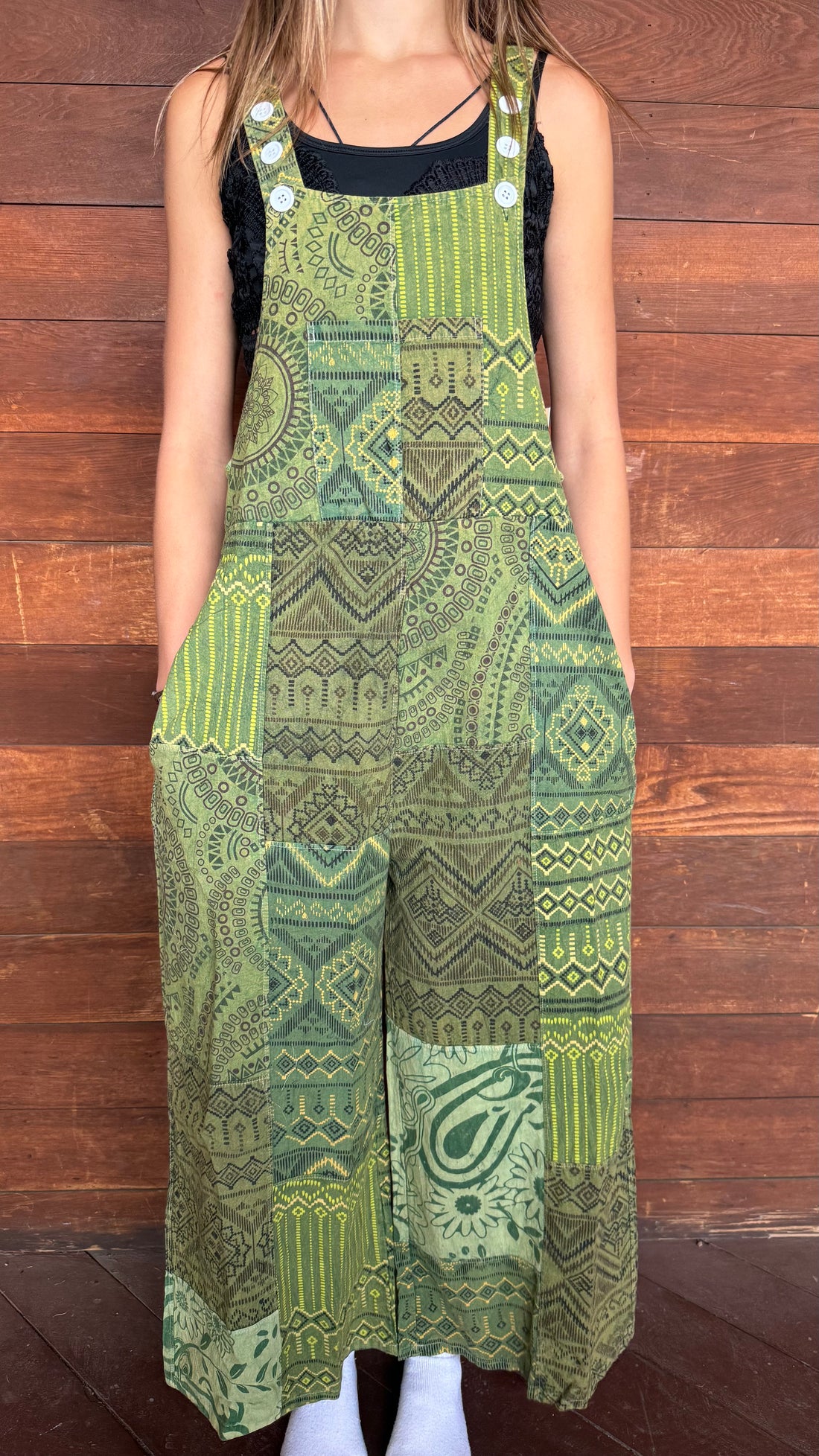 Tribal Print Overalls