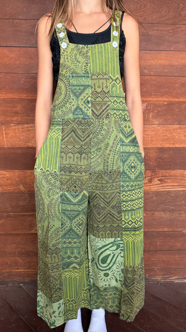 Tribal Print Overalls