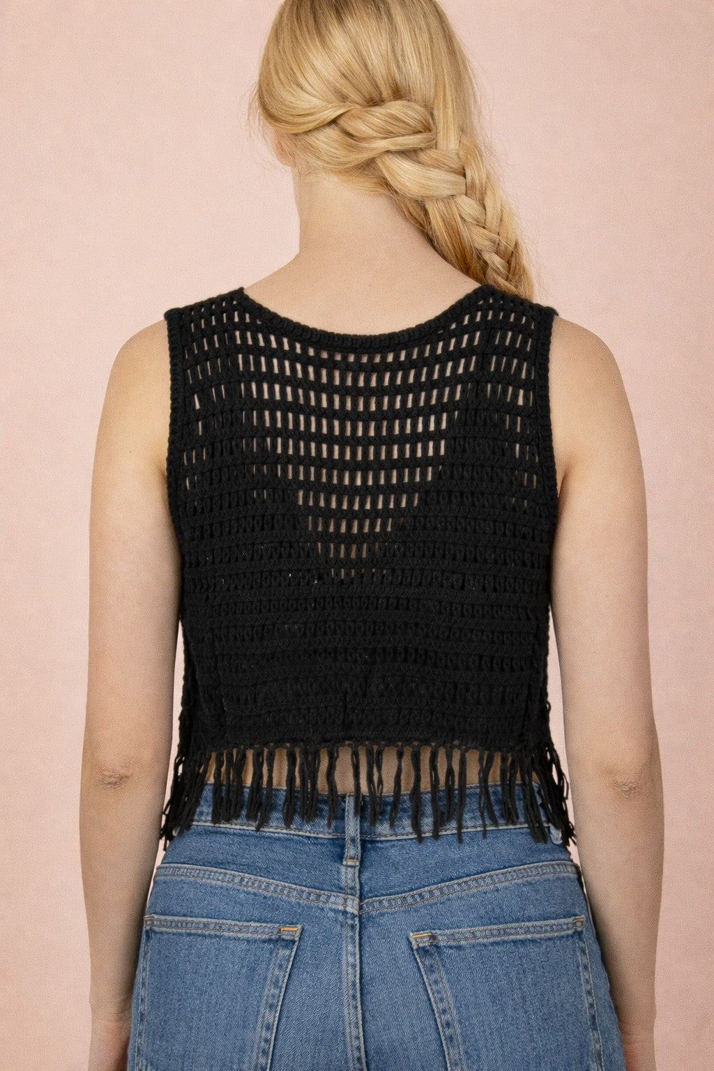 Fringe Floral Crochet Top
