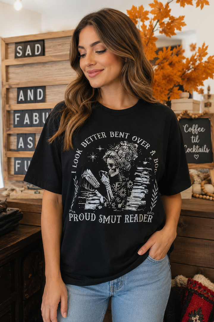 Bent Over A Book Tee
