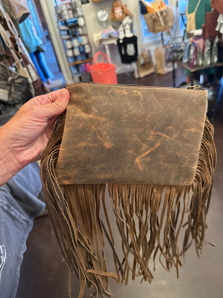 Fringe Leather Purse