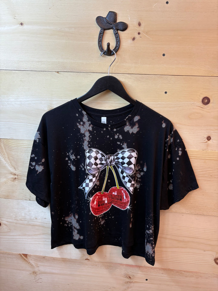 Cherry Me Bleached Mid Tee