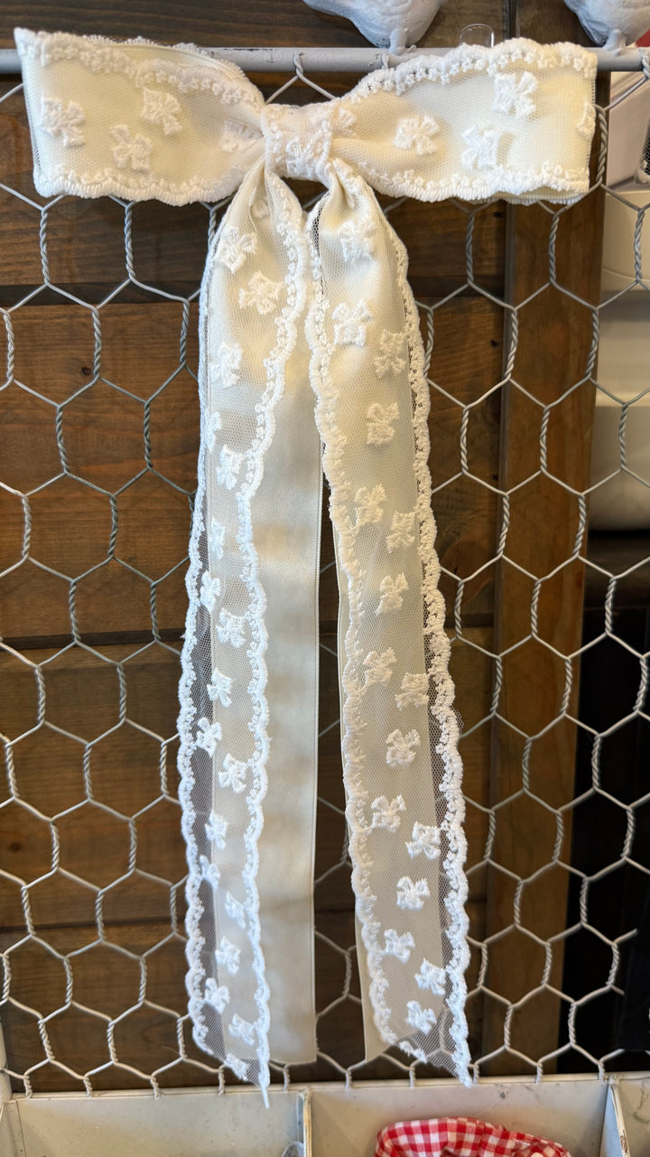 Lace Bow Hair Clips