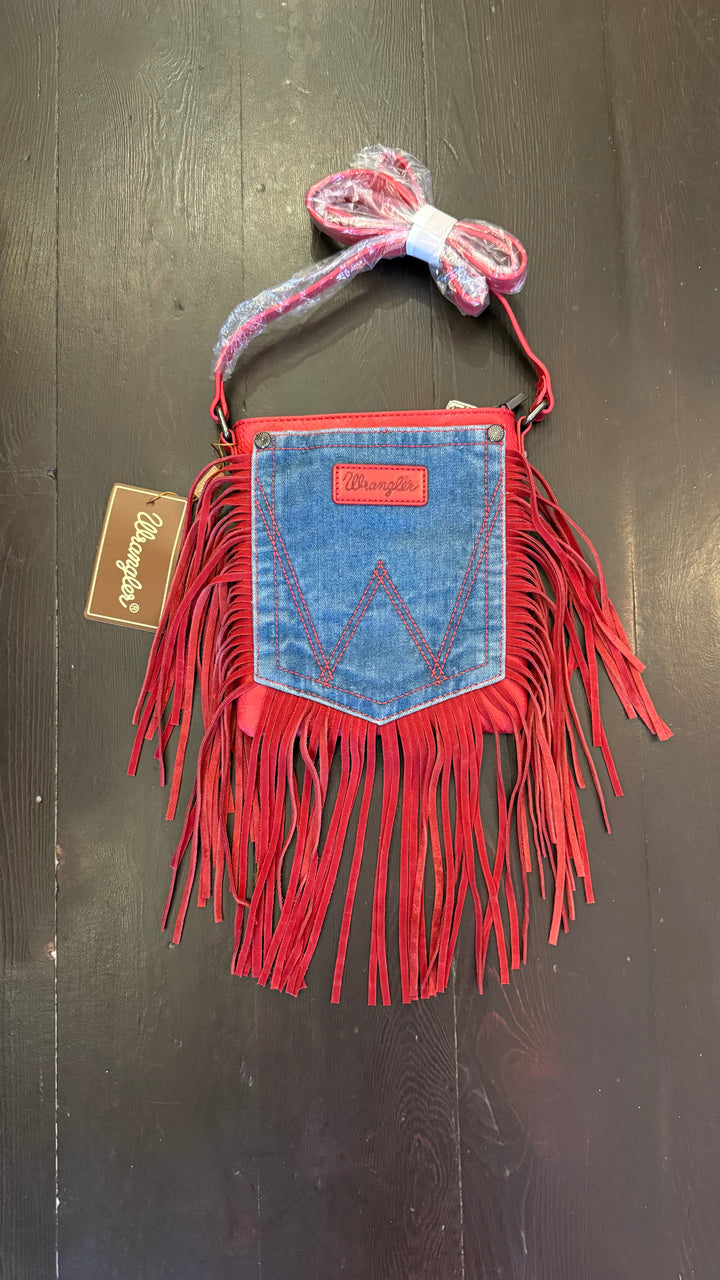 Wrangler Red Tassle Pocket Bag