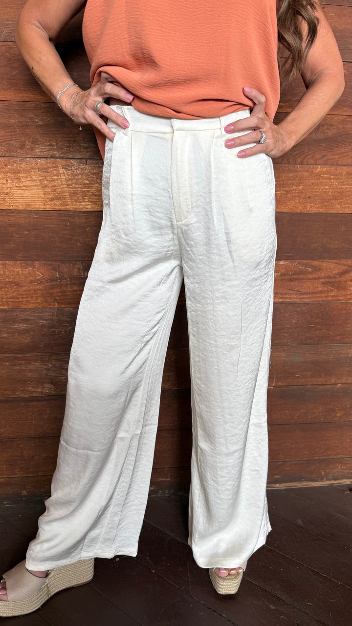Satin Crinkle Pants