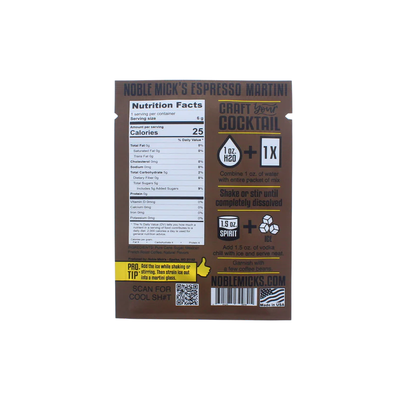 Espresso Martini Single Serve Craft Cocktail